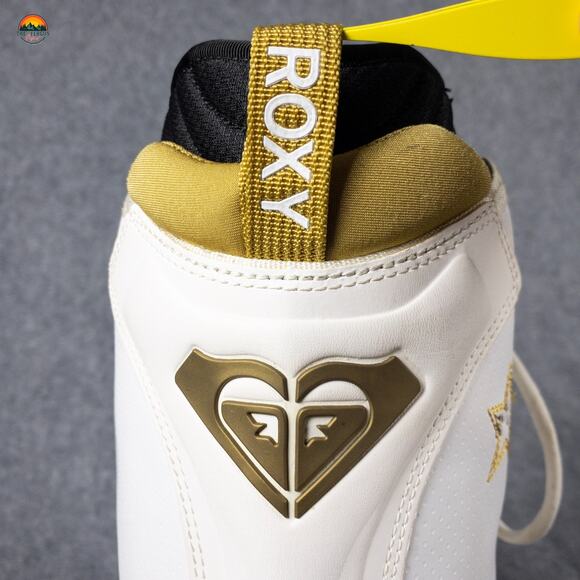 Roxy Snowboard Boots White Gold Track Lace Model Retro Style Women's Size 8.5 - Picture 10 of 16